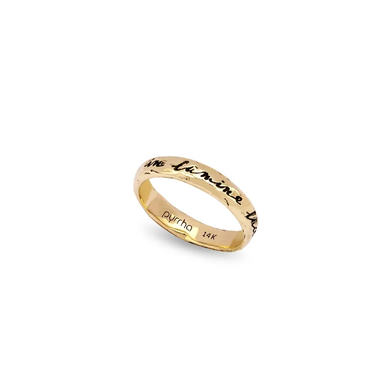 Shine In The Light 14K Gold Poesy Ring