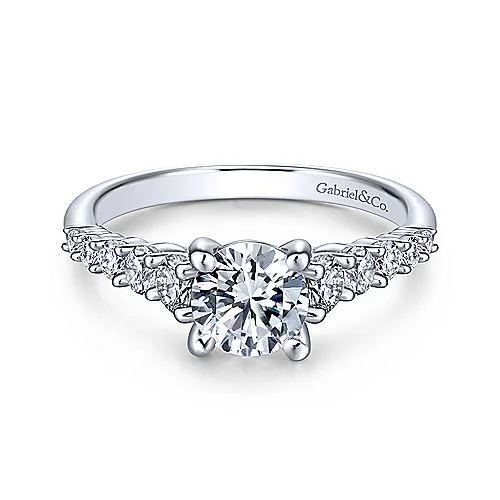 10-Stone Pave Graduated Diamond Ring .23 Cttw 14K White Gold