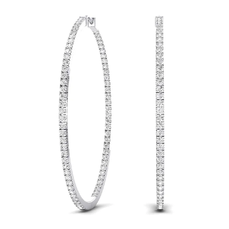 Sage Diamond Hoop Earrings