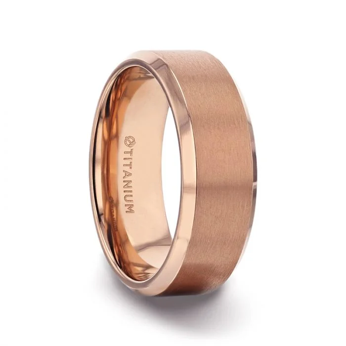 GLORY Rose Gold Plated Brushed Finish Center Titanium