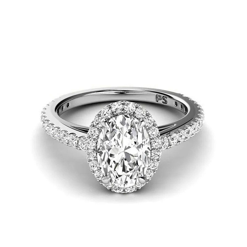 0.95-3.45 CT Round & Oval Cut Lab Grown Diamonds - Engagement Ring