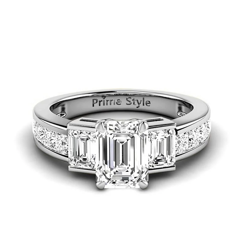 1.85-4.35 CT Princess & Emerald Cut Lab Grown Diamonds - Engagement Ring