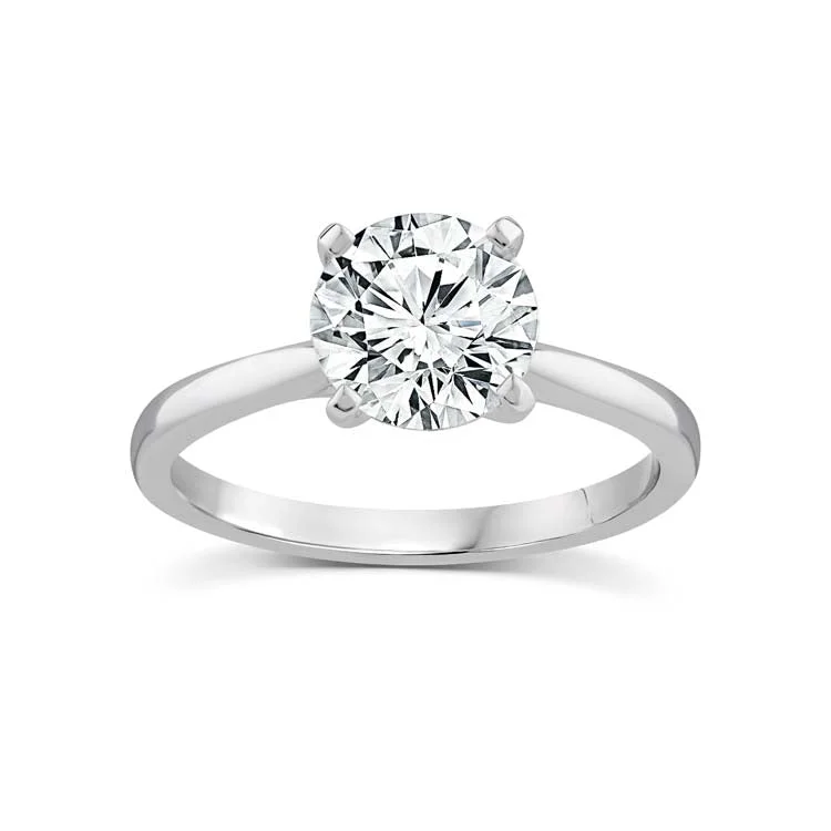 18ct White Gold 2.00ct E/VS1 Round Lab Grown Diamond Solitaire Ring