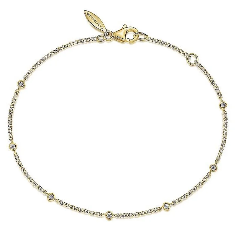 14Kt Yellow Gold Diamond Bracelet 0.08Cts | Gabriel