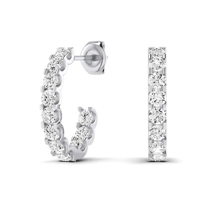 Layton Round Cut Diamond Halo Earrings