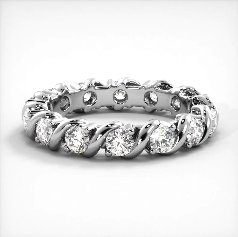 1.05 ct. Round Diamond Eternity Wedding Band