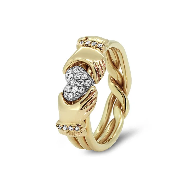 Unisex Claddagh Gold Diamond 3JOL-U