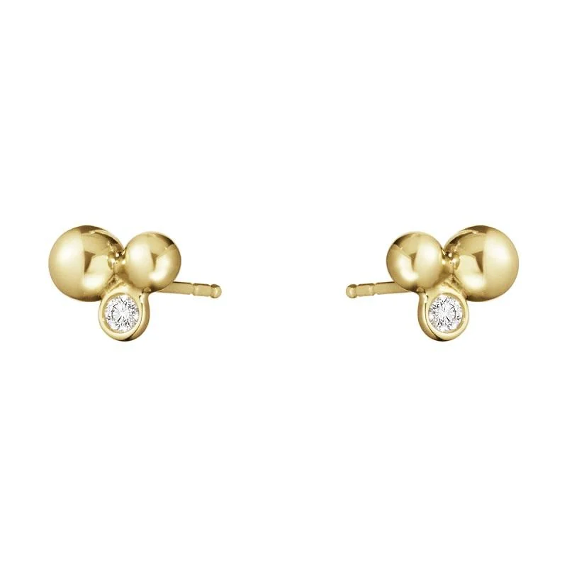 Georg Jensen Moonlight Grapes 18ct Yellow Gold Diamond Stud Earrings