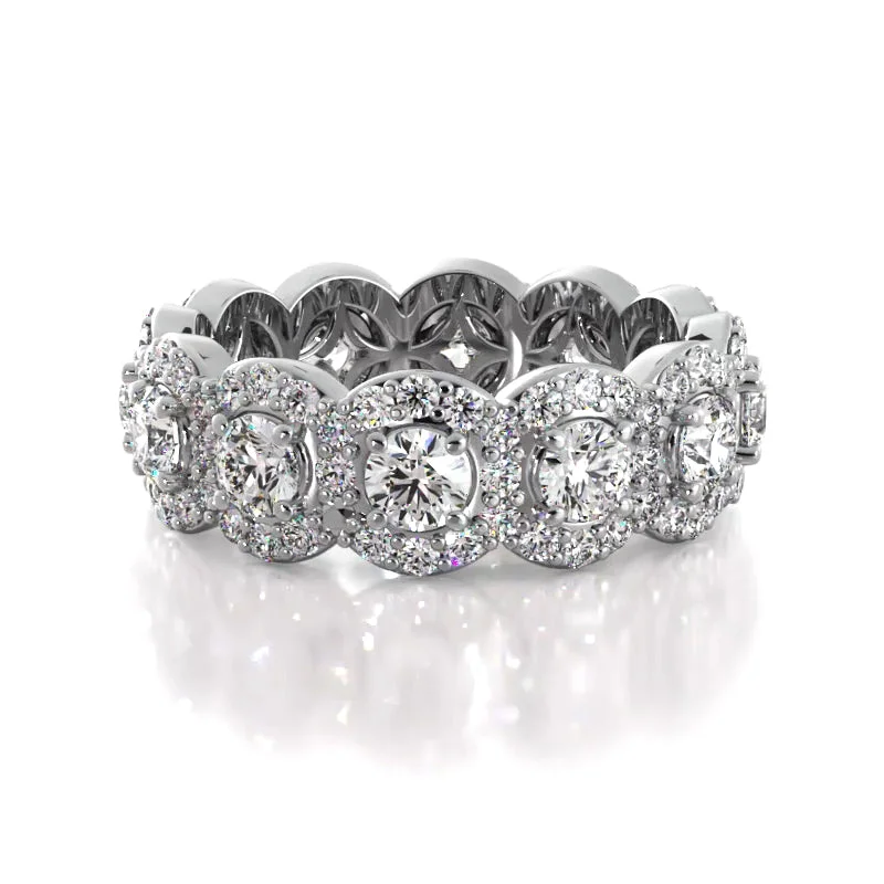 2.56 ct. Round Diamond Eternity Wedding Band