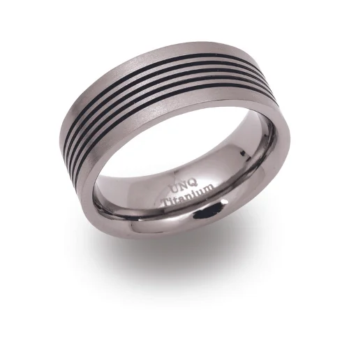 8mm Titanium & Rubber design ring