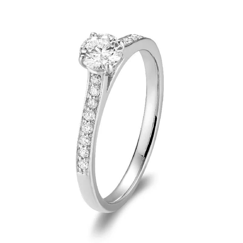 Solitaire Channel Diamond Engagement Ring