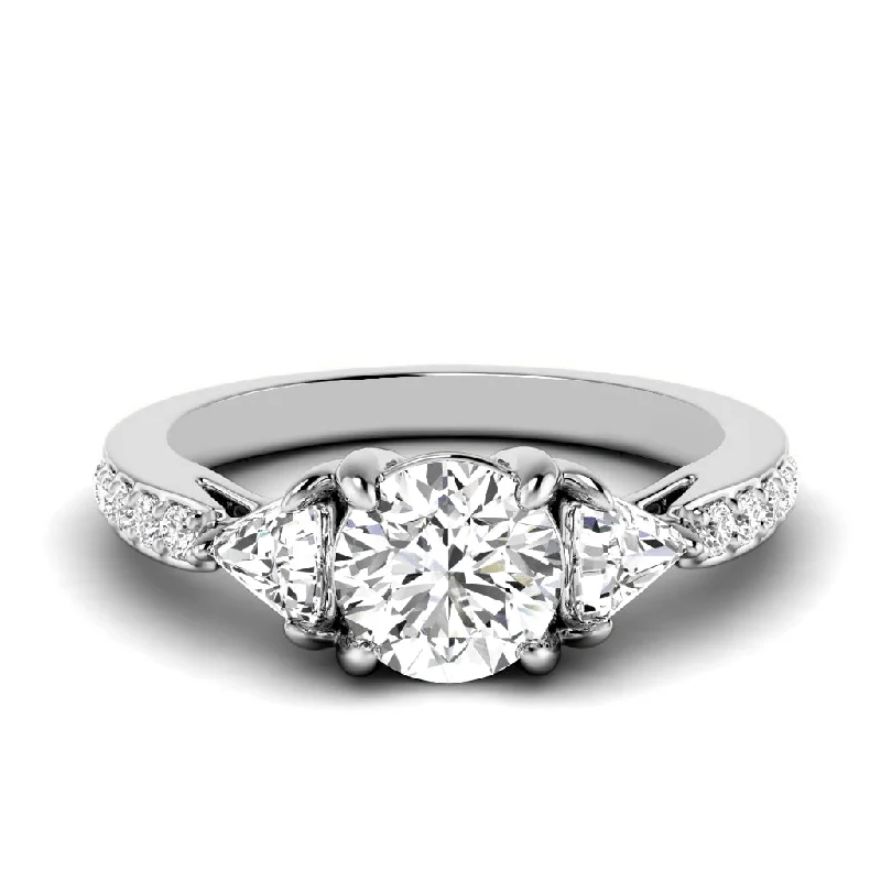 0.95-2.10 CT Round & Triangle Cut Diamonds - Engagement Ring