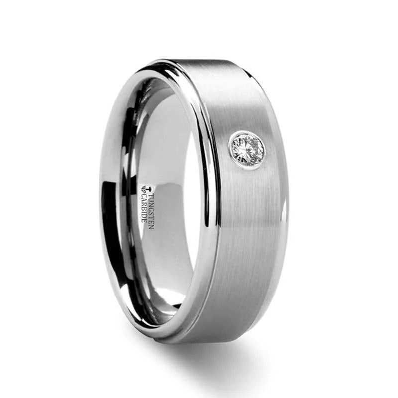 Thorsten BRIGHTON  Diamond Tungsten Ring - 8mm