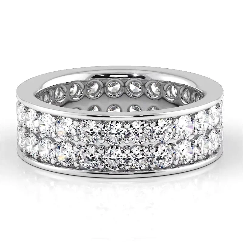 2.50 ct. Round Diamond Double Row Wedding Band