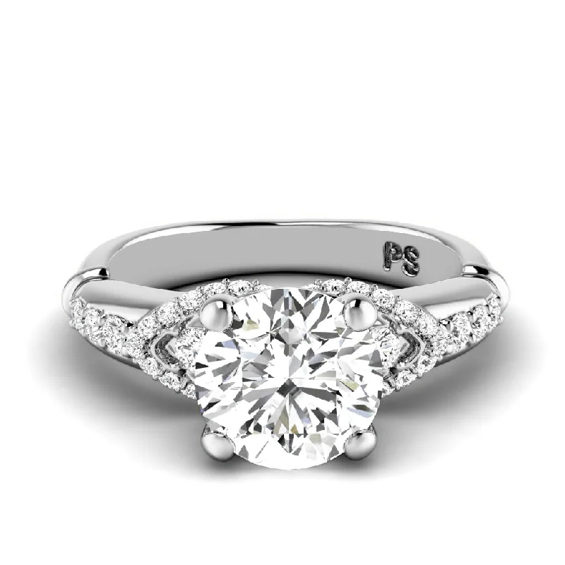 0.75-3.25 CT Round Cut Lab Grown Diamonds - Engagement Ring