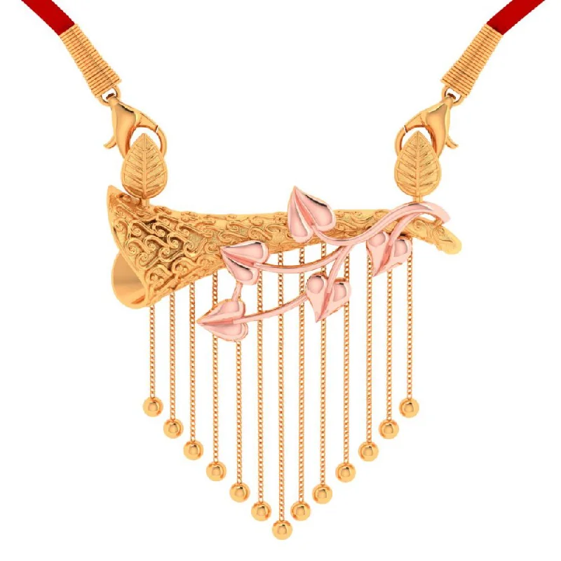 Leafy Sanai Style 22k Gold Necklace