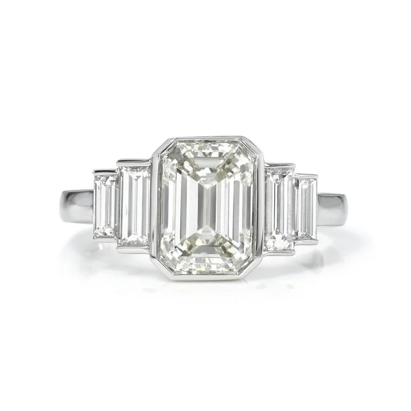 Single Stone Platinum Caroline Ring