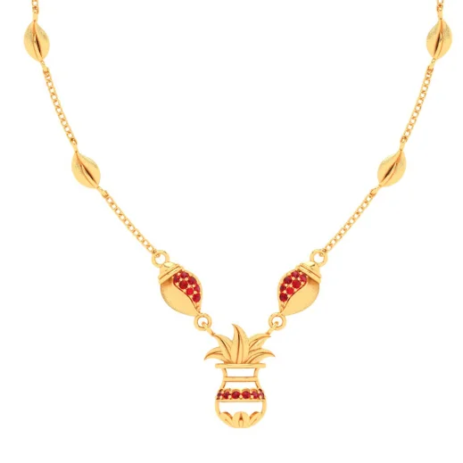 Beautiful 22k Gold Kalash Necklace From Mugdhaa Collection