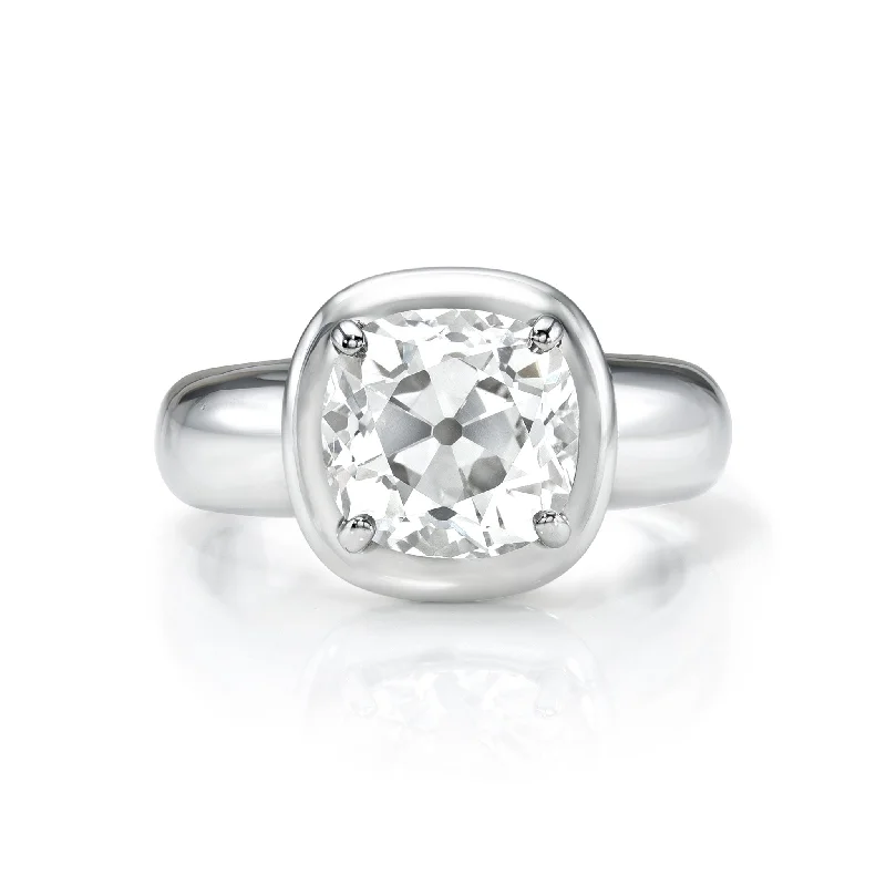 Single Stone Platinum Cori Ring