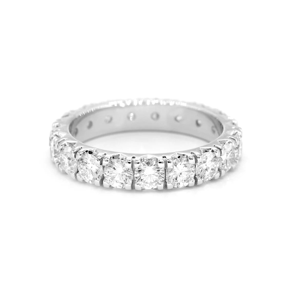 2.28 ct. Round Diamond Eternity Band, Separate V Prong Eternity Band