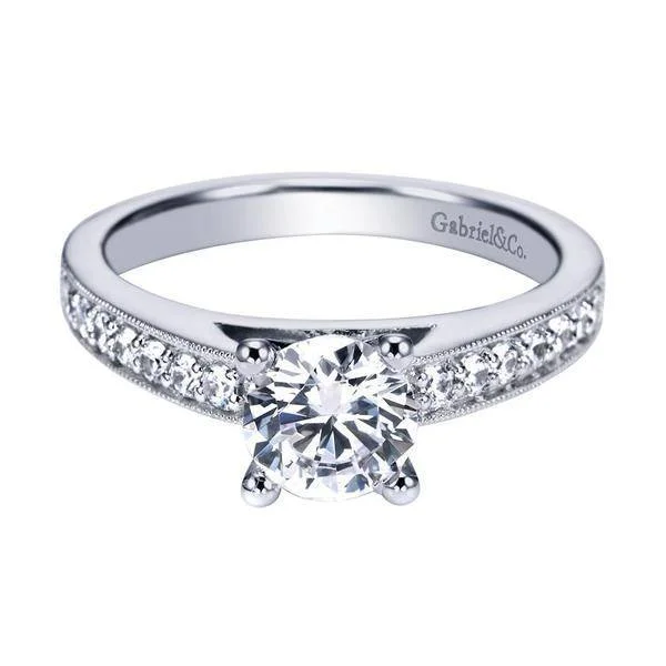 Classic Bead Set Round Diamond Ring .25 Cttw 14K White Gold