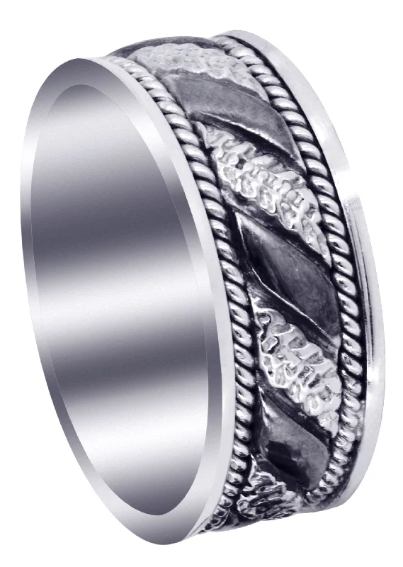 Hand Woven Mens Engagement Ring | High Polish Finish (Jayceon)