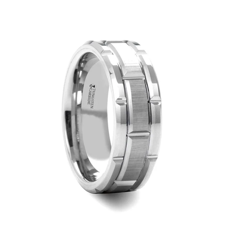 WARWICK Beveled Tungsten Carbide Wedding Band