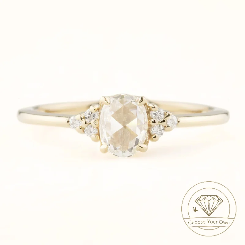 Teresa Ring, Oval Rose Cut Diamond