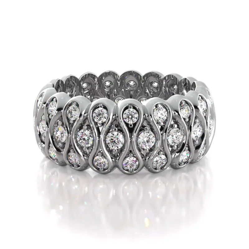 1.05 ct. Round Diamond Eternity Wedding Band