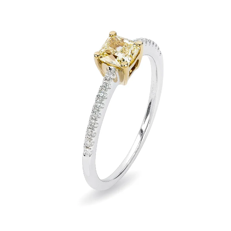 Fancy Yellow My Girl Diamond Microset Ring