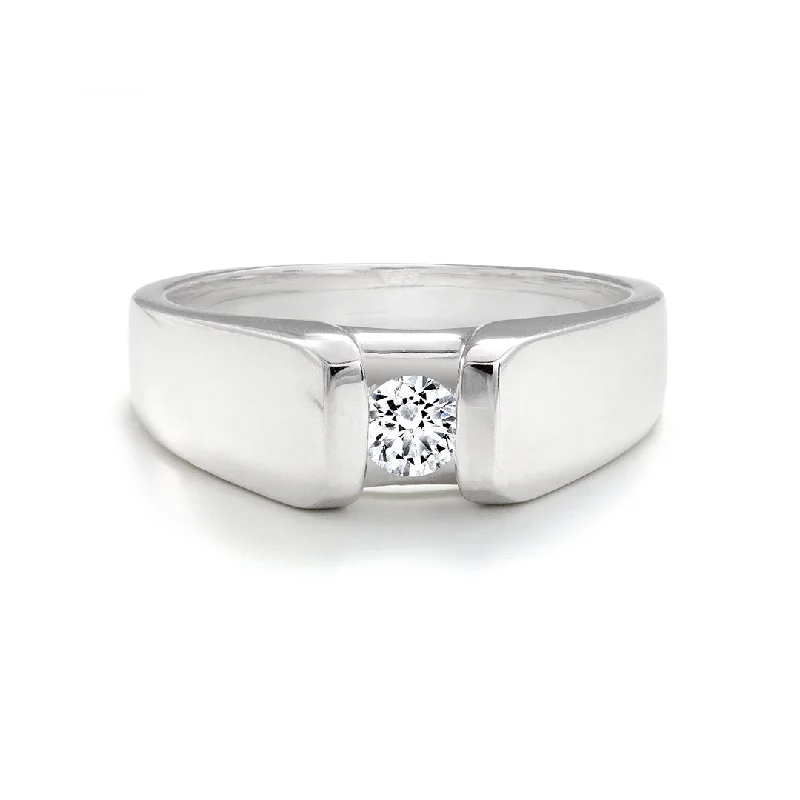 CR-R58507-30W - 10K white gold Canadian Diamond Mens Wedding Ring | Fame Diamonds