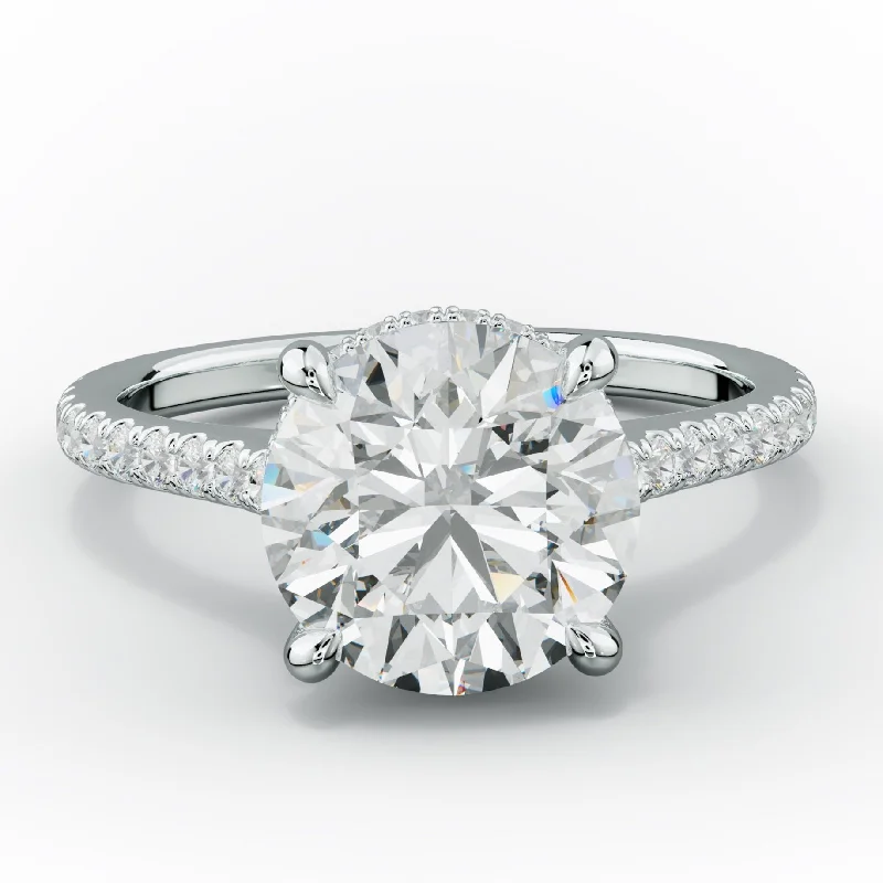 Aria Round Diamond Engagement Ring