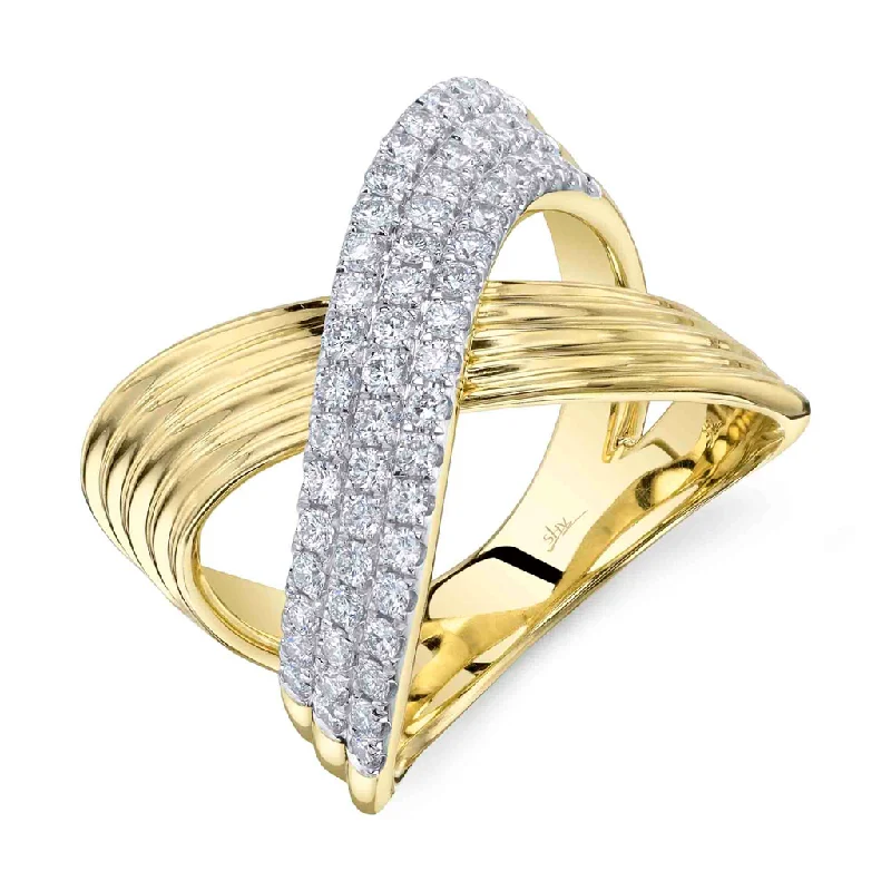 Shy 14Ky Multi-Row Diamond Fashion Ring