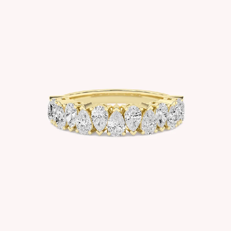 Abelia Pear Diamond Anniversary Ring