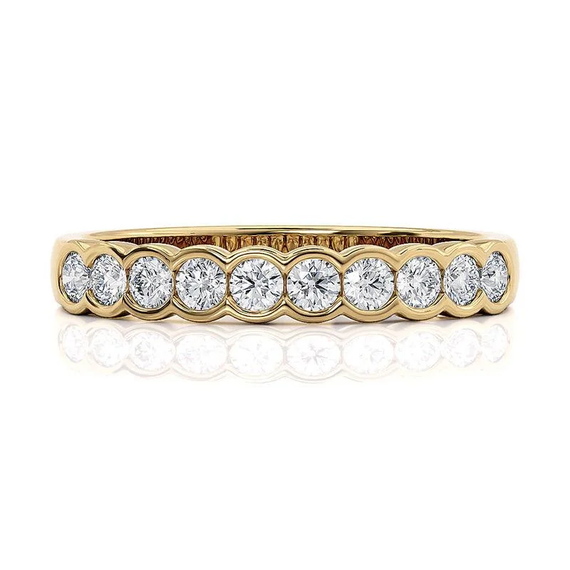 Leah - Yellow Gold Diamond Wedding & Anniversary Ring 0.50ct