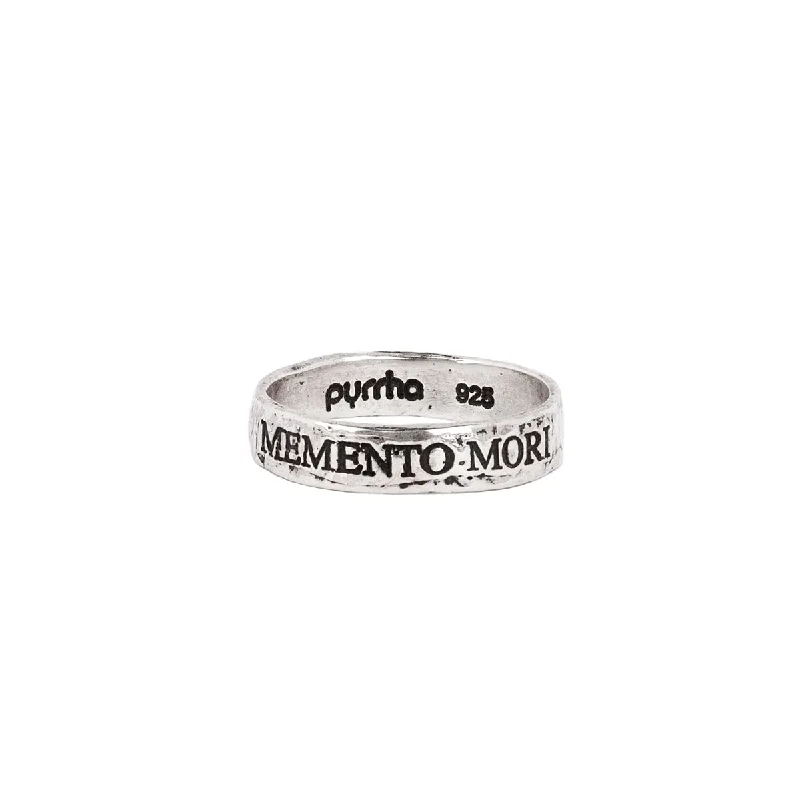 Remember You Will Die Latin Motto Band Ring