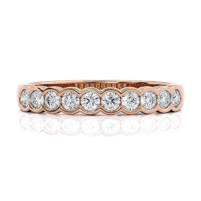 Leah - Rose Gold Diamond Wedding & Anniversary Ring 0.50ct