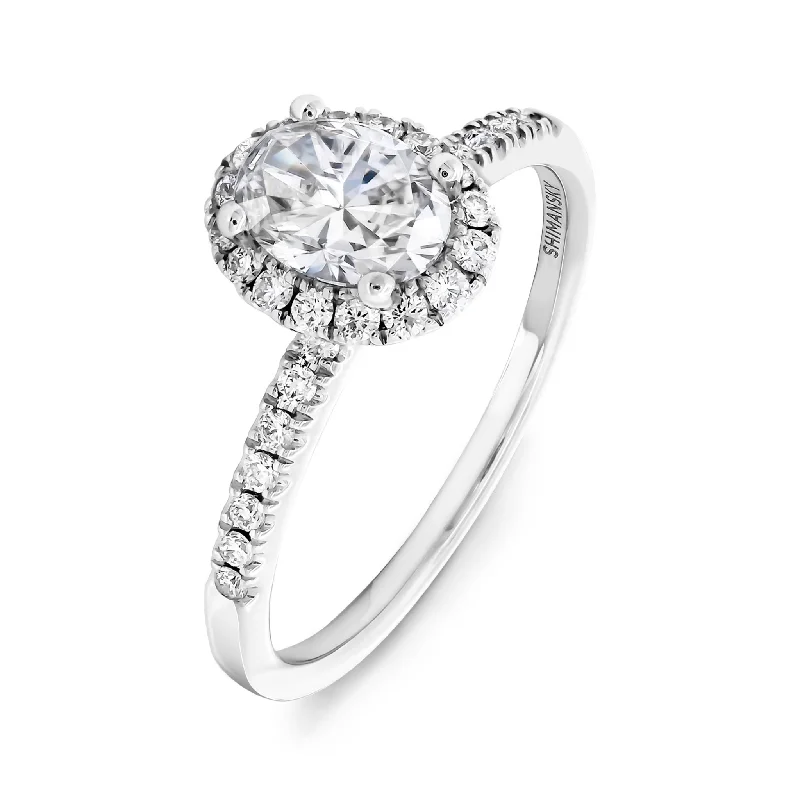 Diamond Halo Engagement Ring