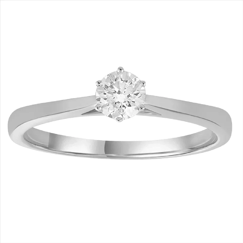 9ct White Gold 0.33Ct HI/I1 Diamond Ring