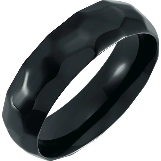 Titanium Black 7 mm Domed Band