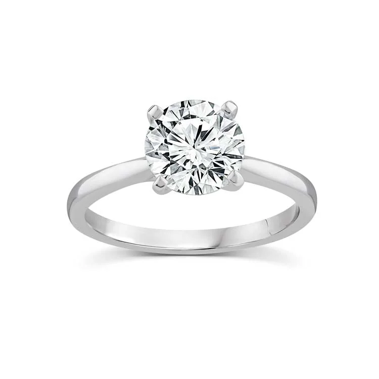 18ct White Gold 1.50ct F/VS2 Round Lab Grown Diamond Solitaire Ring