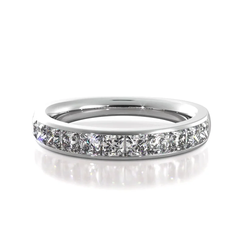 1.10 ct. Princess Diamond Wedding Band