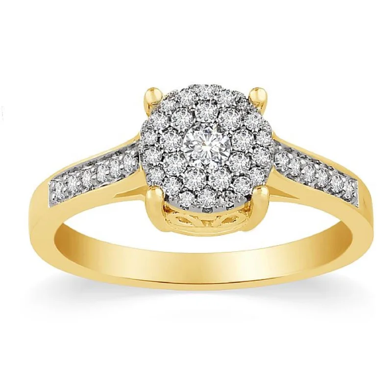 1/3 CTW Diamond Engagement Ring in 10KT Yellow Gold