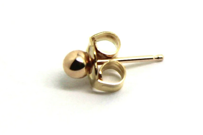 Genuine 9ct 9kt Yellow Gold One Earring 3mm Stud Ball Earring