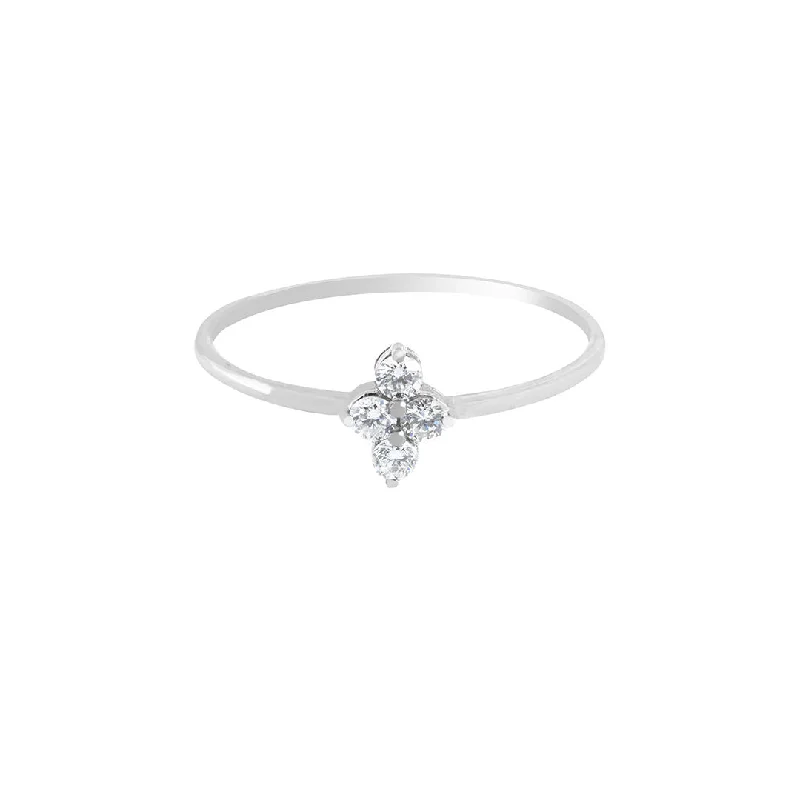 Lucky Girl Syndrome 18K Whitegold Ring w. Diamonds