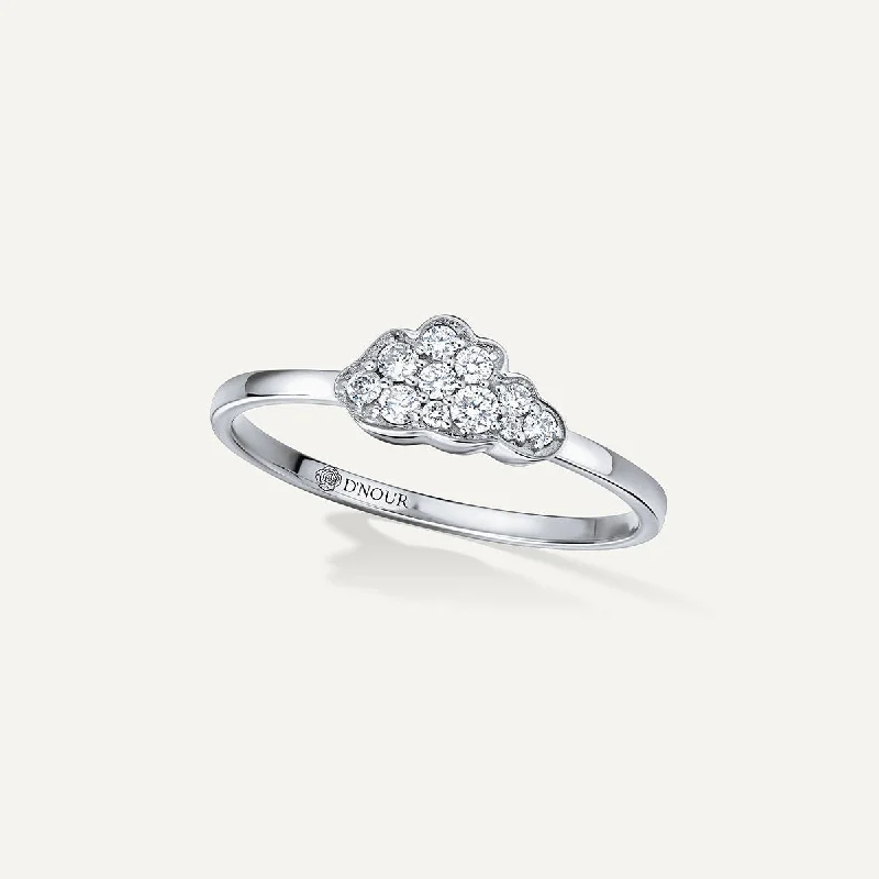 Allusia Love Mini 18K Whitegold Ring w. Diamonds