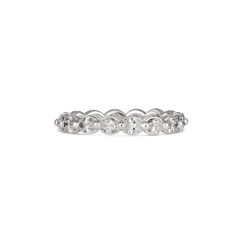 Eternity Oval Cut Diamond Ring | Platinum