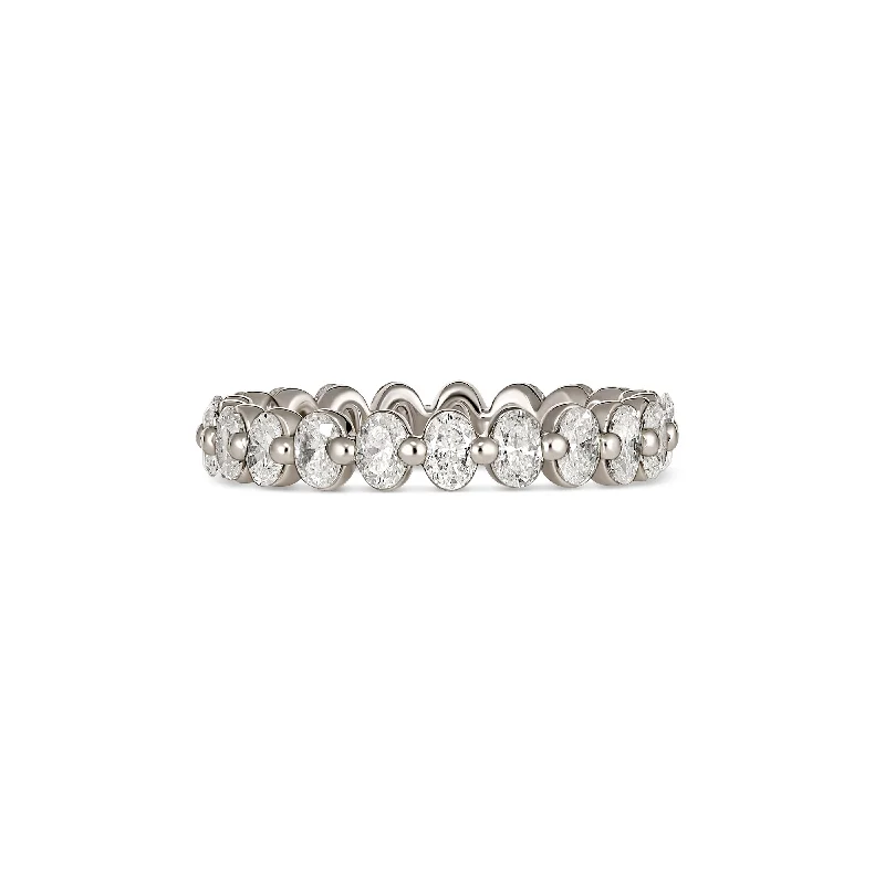 Eternity Oval Cut Diamond Ring | Platinum