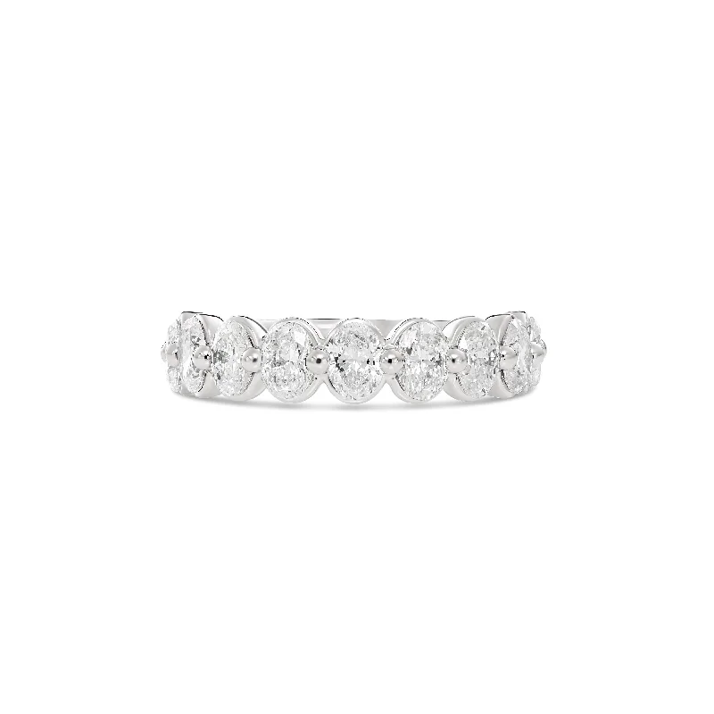 Eternity Oval Cut Diamond Ring | Platinum