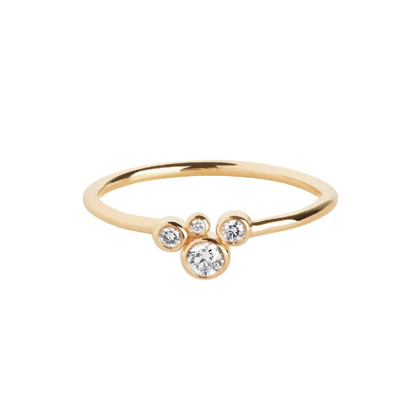 Elena 14K Gold Ring w. Lab-Grown Diamonds